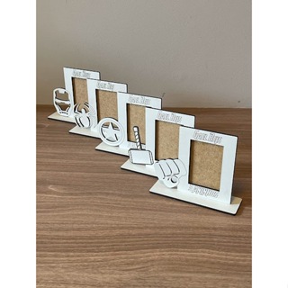 Mini Porta Retrato Tema Super Heróis- MDF Branco - Personalizado - Com Foto em Oferta na Shopee