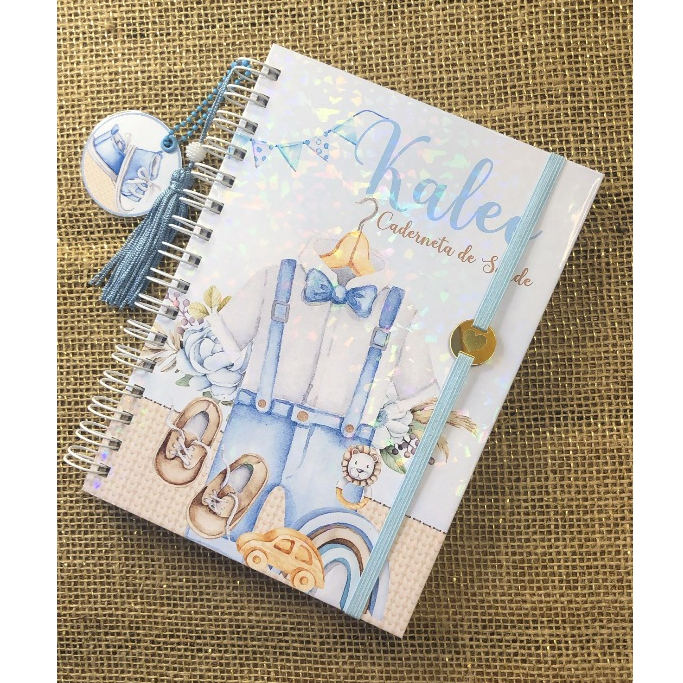 Caderneta de Saúde Infantil Personalizada A5 | SUS Atualizado | Capa Dura | Vintage Menino