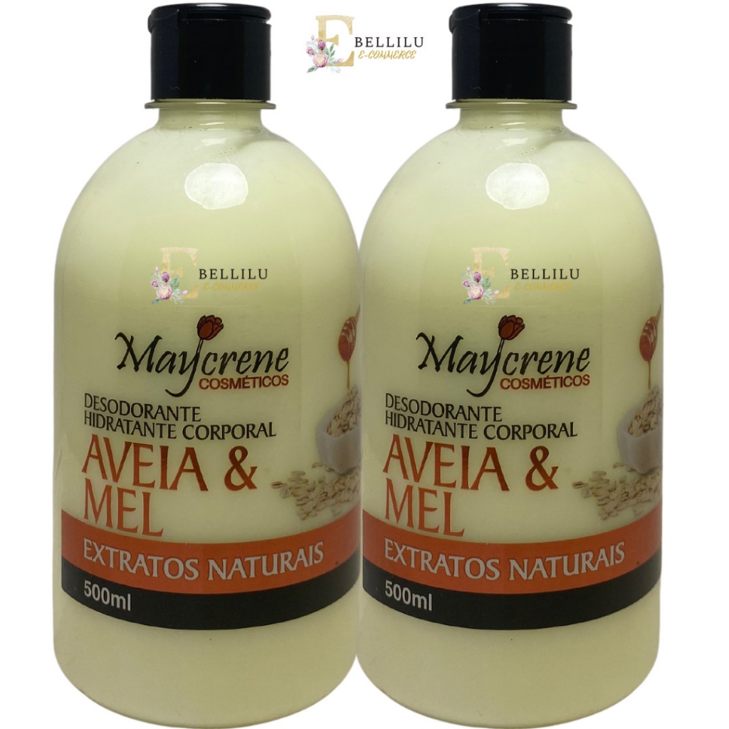kit 2 creme corporal aveia e mel Maycrene em Oferta na Shopee