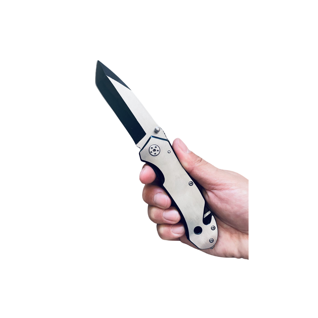 Canivete Esportivo Semiautomático Inteiro Em Aço Inox Hz0803