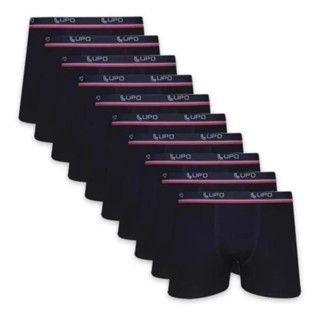 Kit 10 Cuecas Lupo Original Boxer Algodão Masculino Box Cotton Cueca Adulto