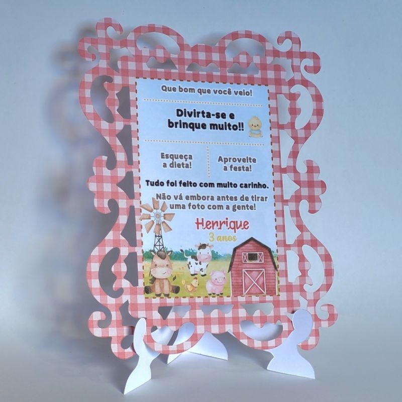 10un Cartão de agradecimento fazendinha, Cartão de mesa, cartão de agradecimento personalizado aniversário