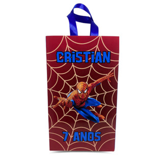15 lembrancinha sacolinha personalizada Homem Aranha em Oferta na Shopee