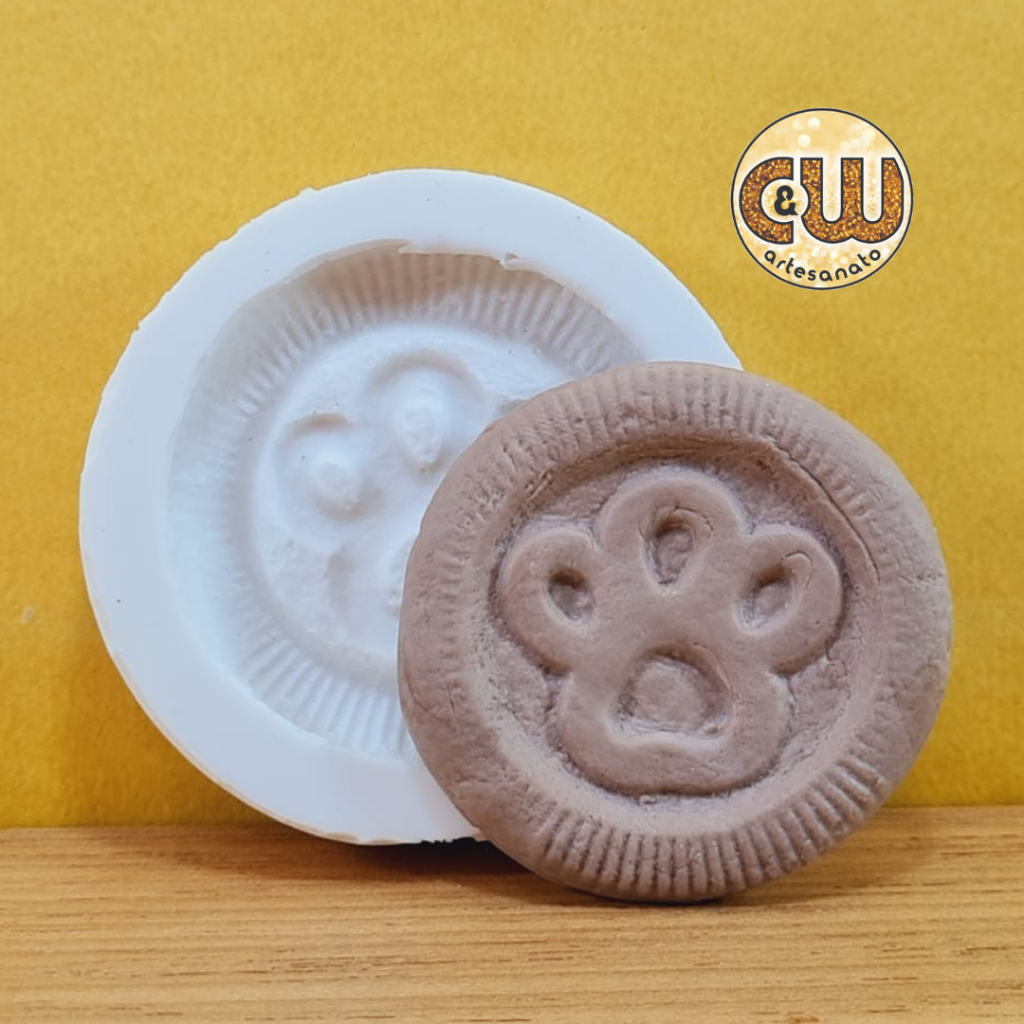 Molde Silicone Biscoito Patinha - Decoração, Confeitaria e Artesanato – Biscuit - Festa