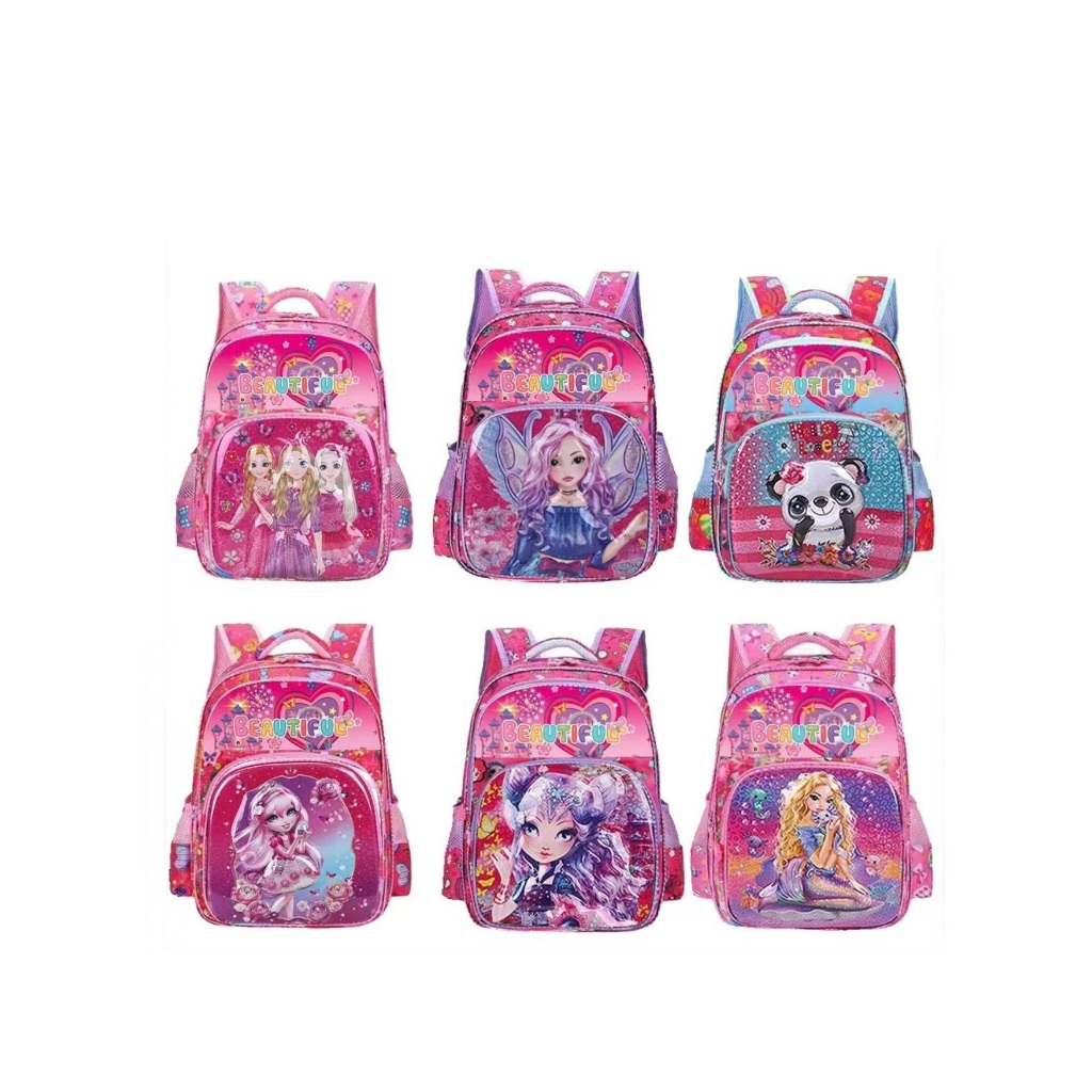 Mochila 9D 14 pol  Escolar Saco Conjunto Mochila Infantil  Feminina Bonito Dos Desenhos Animados Do Bebê Meninas Escolar em Oferta na Shopee