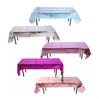 10 Toalha de Mesa Grande Metalizado Cobre Mancha Plástico 78x78cm Para Decoração de Festas em Oferta na Shopee