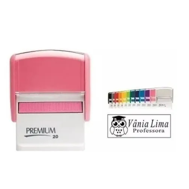 CARIMBOS PERSONALIZADO KIT COM 5 UNIDADES + TINTA