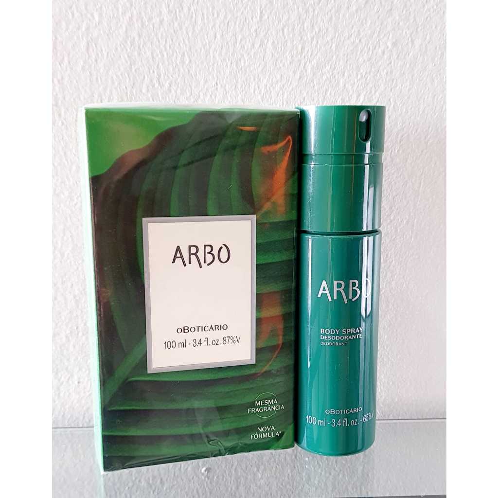 Kit Presente Arbo: Desodorante Colônia 100ml + Body Spray desodorante 100 ml, o boticário vegano