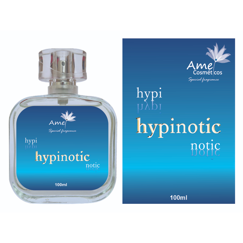 Perfume Feminino Hypinotic Amei Cosmeticos Alta Fixação 33% de Essência Importada