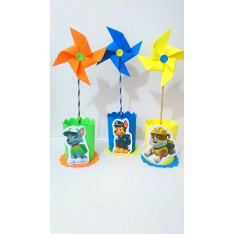 Centro de mesa patrulha canina