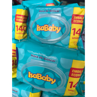 Lenço Umedecido Isababy com 140 unidades