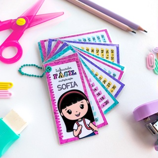 Chaveiro Tabuada Divertida - 4 Operações Básicas ( MENINA) em Oferta na Shopee