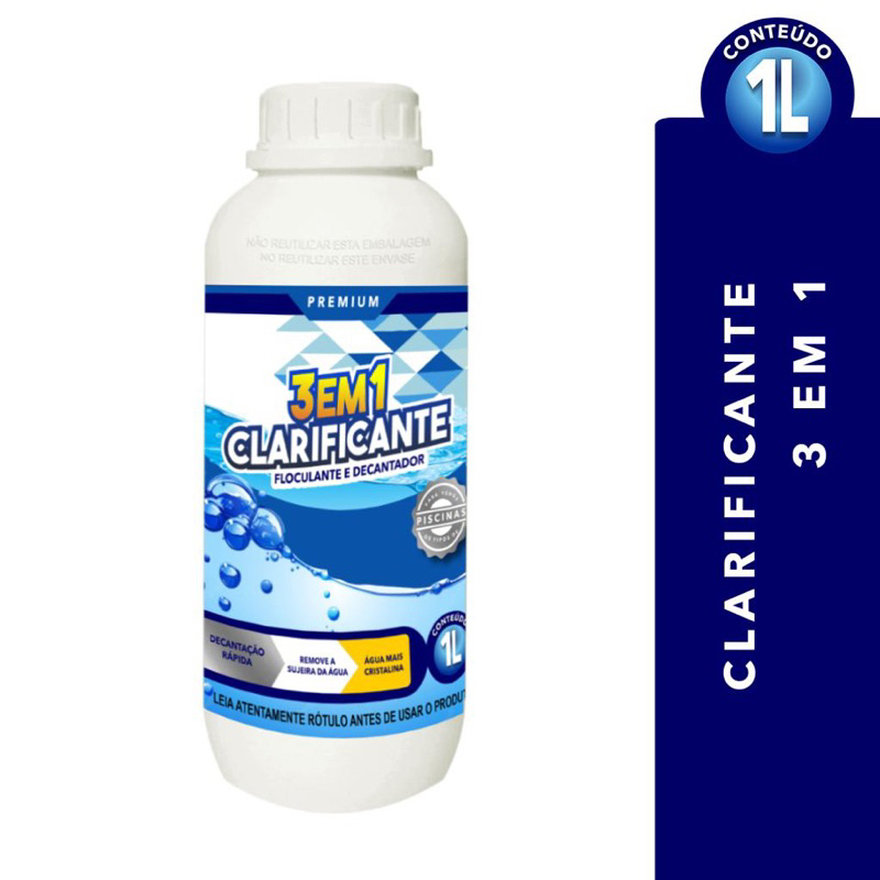 Clarificante  p/piscinas 3x1 águas cristalinas 1 litro em Oferta na Shopee