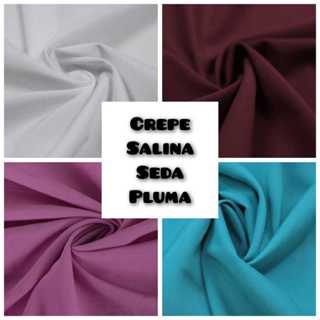 3 Metros Tecido Crepe Salina Seda Pluma 3mts Comp. x 1,50mts Larg.
