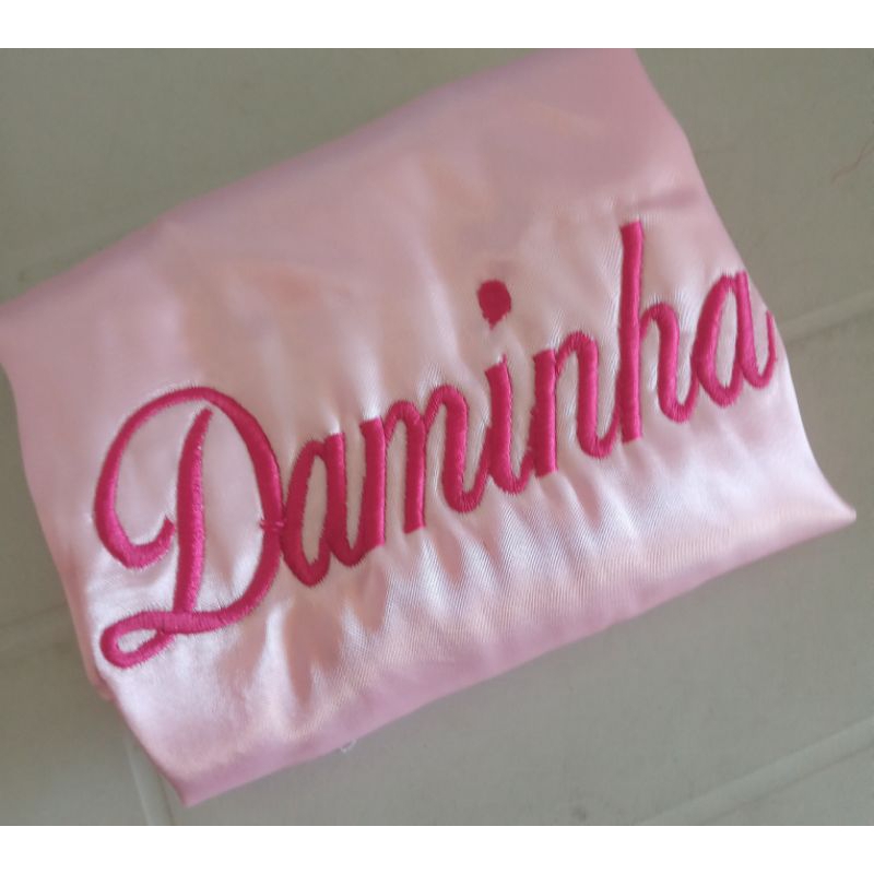 Robe de cetim infantil personalizado em Oferta na Shopee