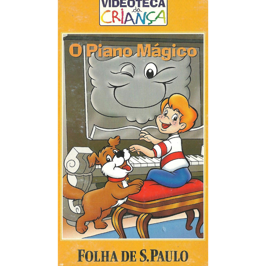 VHS Original: O Piano Mágico (Ludwig van Beethoven, Frédéric Chopin, Wolfgang Amadeus Mozart, Franz Liszt, Sergei Rachmaninoff, Robert Schumann, Lee Mishkin, Desenho animado, animação, infantil)