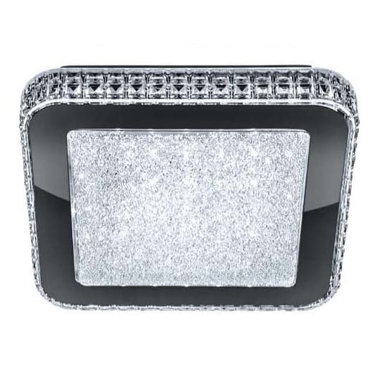 Lustre Plafon Acrilico Espelhado Led 12w 28x28cm Gemini Bivolt