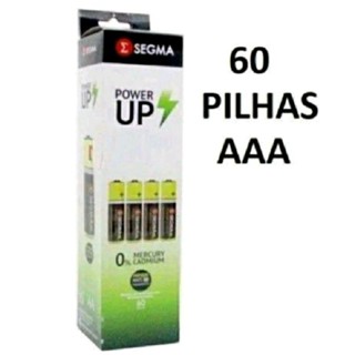 caixa com 60 pilhas palito AAA , NAO VAZA , kit econômico