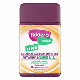 Addera + Muscular com HMB Vitamina D 2000 U.I 60 Comprimidos Zero açúcares 9/24