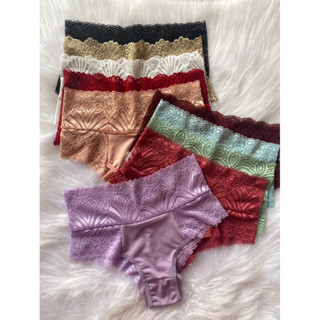 Kit 10 calcinhas Marcella cintura alta renda conforto luxo