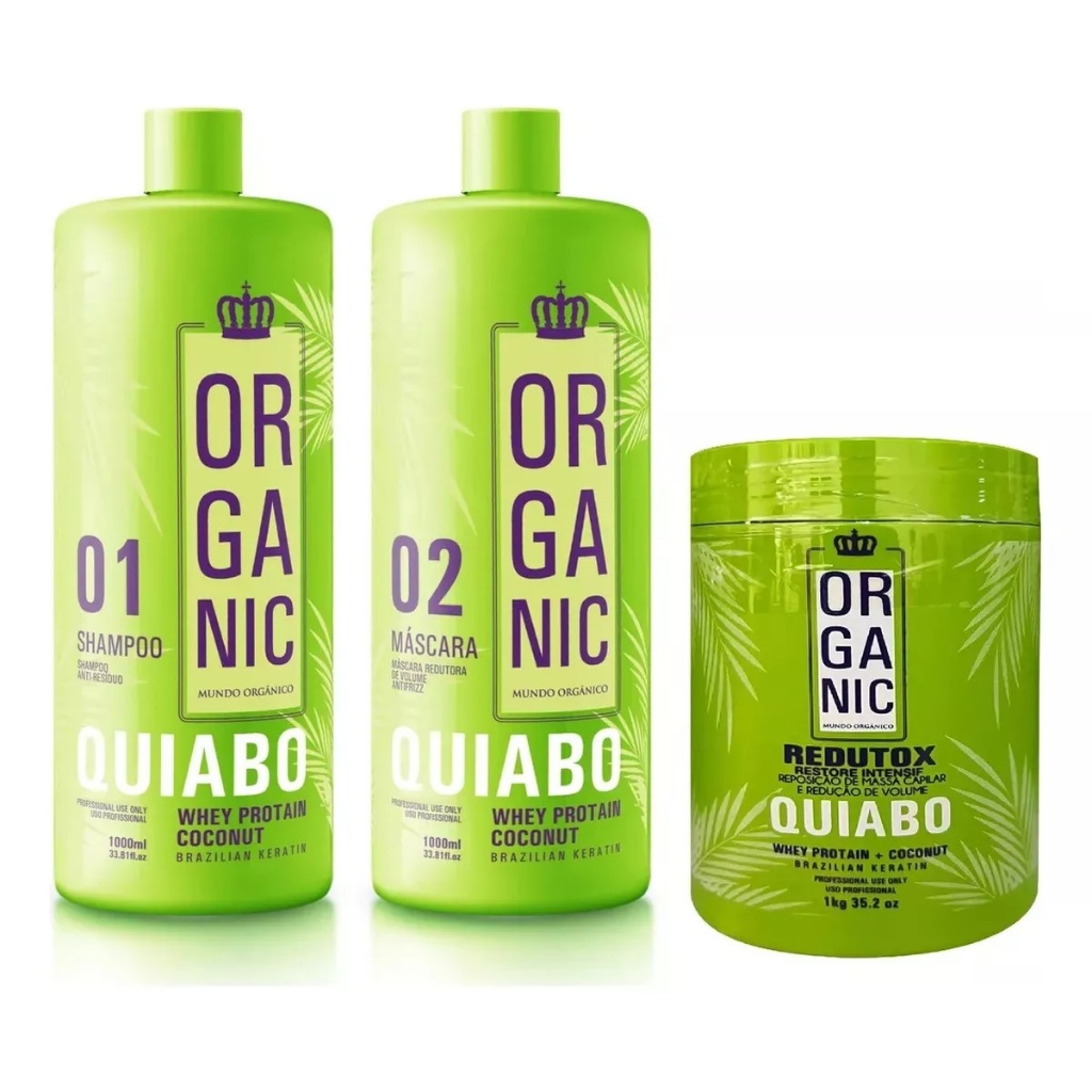 Escova Progressiva de Quiabo Orgânico + Btx Quiabo organic 1 kilo