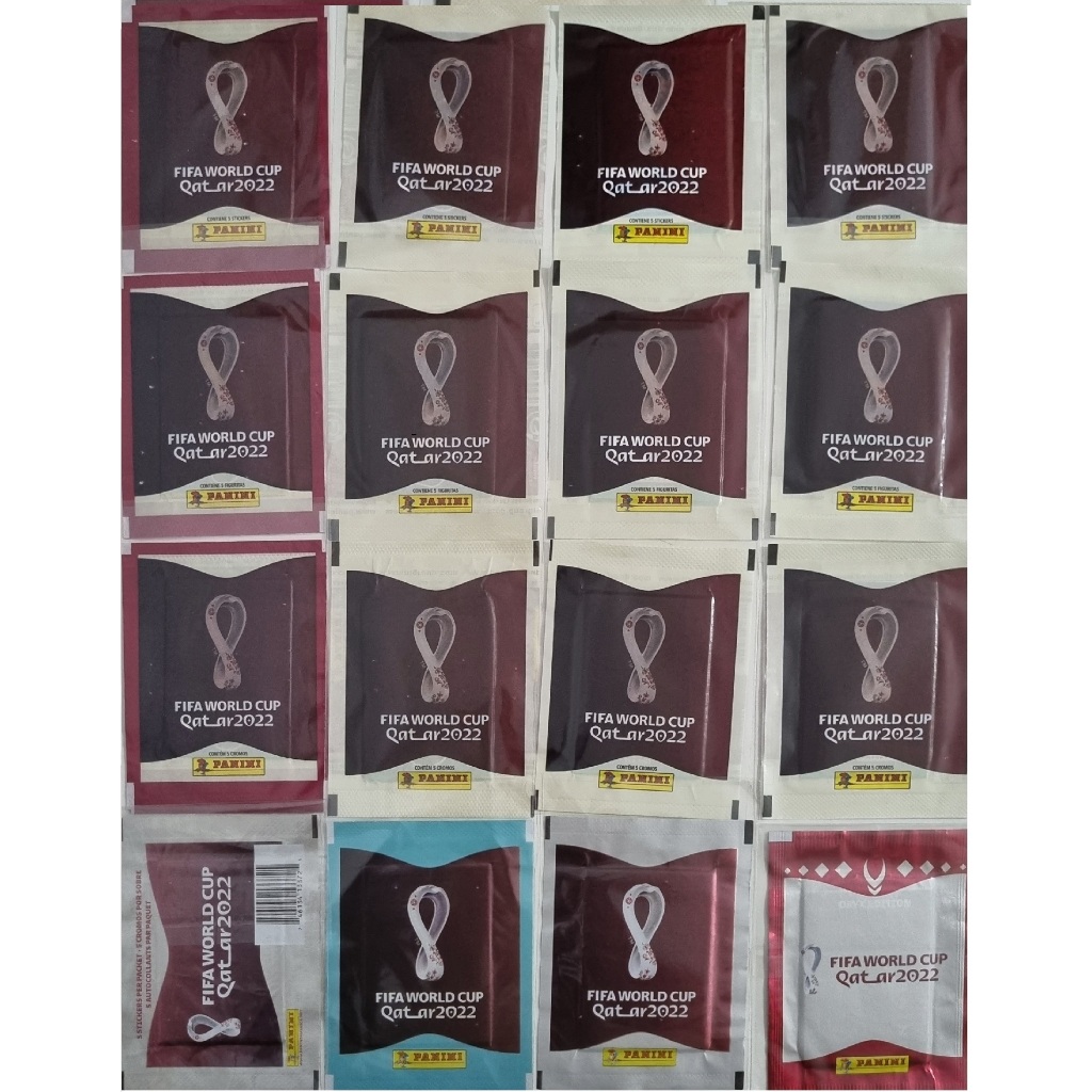 Kit Envelopes LACRADOS da Copa do Mundo FIFA 2022 - Coleção com 16 pacotinhos
