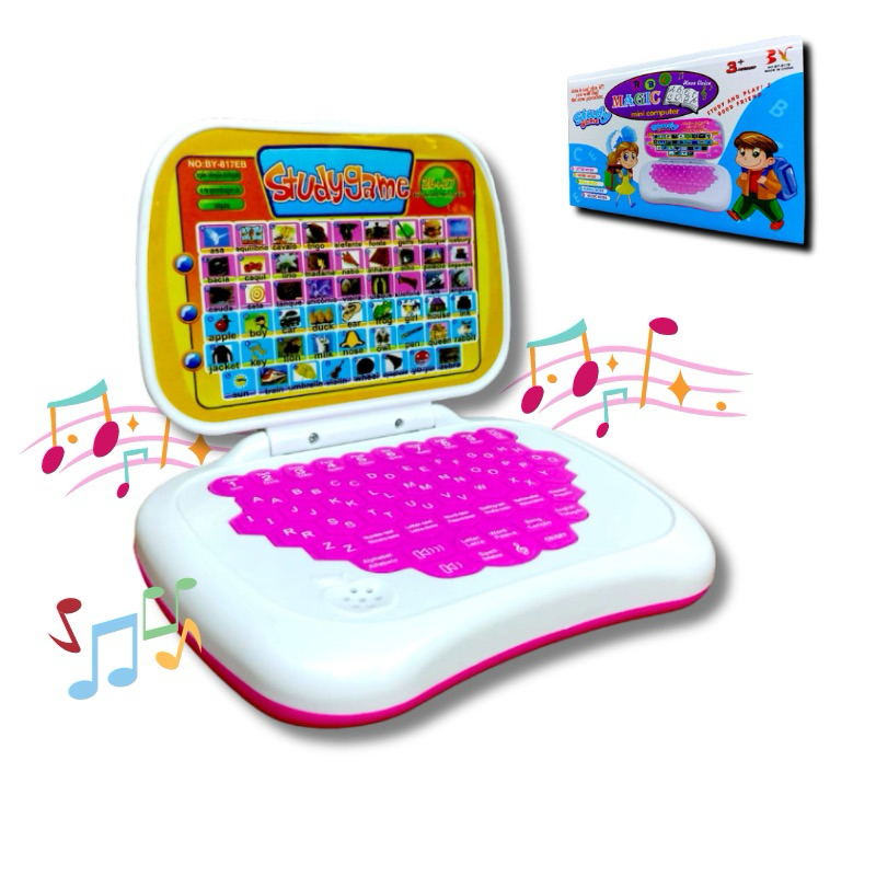 Notebook De Brinquedo Laptop Infantil Musical Com Luz Educativo