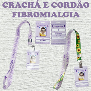 Crachá e Cordão FIBROMIALGIA em PVC em Oferta na Shopee