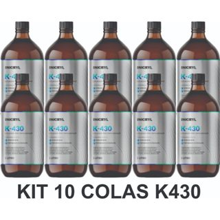 Kit 10 Colas K430 1 LITRO  Ultrasecagem INKCRYL em Oferta na Shopee