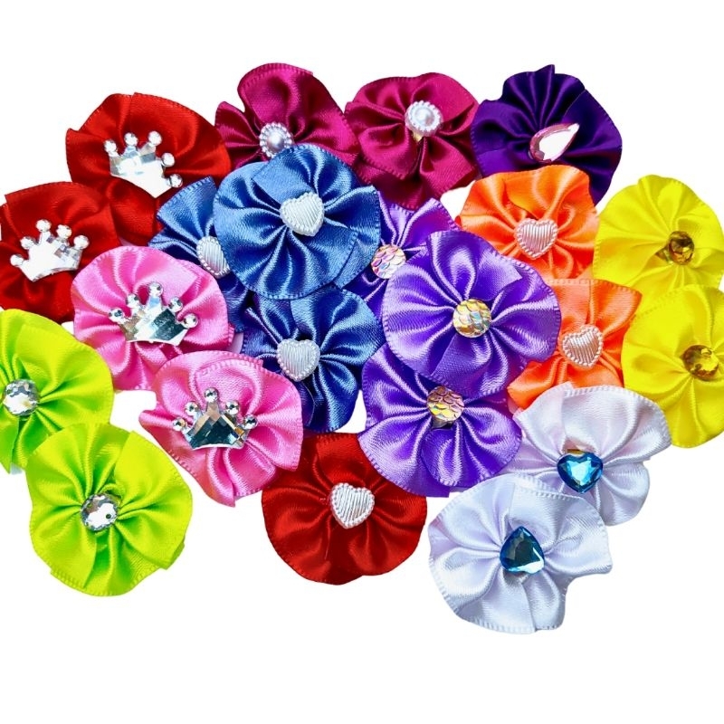 50 LACINHOS PET FUXICO, ACESSÓRIOS PARA BANHO E TOSA. 0128