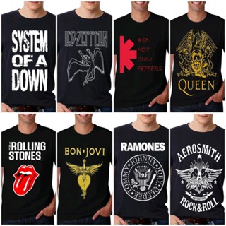 Kit 5 Camisetas Bandas de Rock