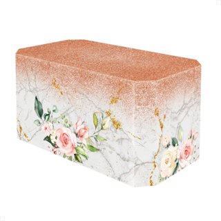 Capa Forro de Mesa Festa Flores Mármore Decoração de Mesa Em Tecido Veste Fácil Sublimado em Oferta na Shopee