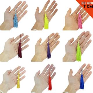 Pingente De Seda Tassel - Franja Cores Diversas - Com 20 Unidades - BRX