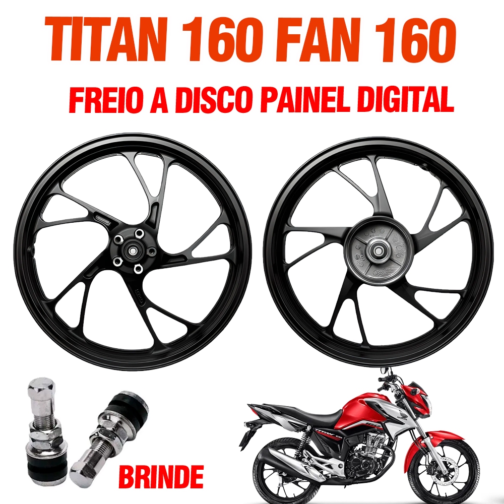 Rodao Liga Leve Fan Titan 160 Titan 2014/2015 Painel Digital em Oferta na Shopee