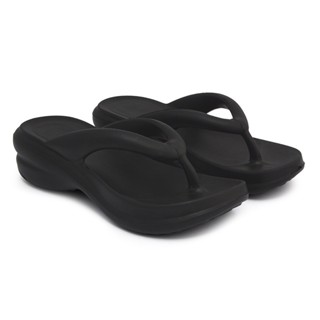 Chinelo de Dedo Preto de Saltinho Via Onze de EVA Feminino
