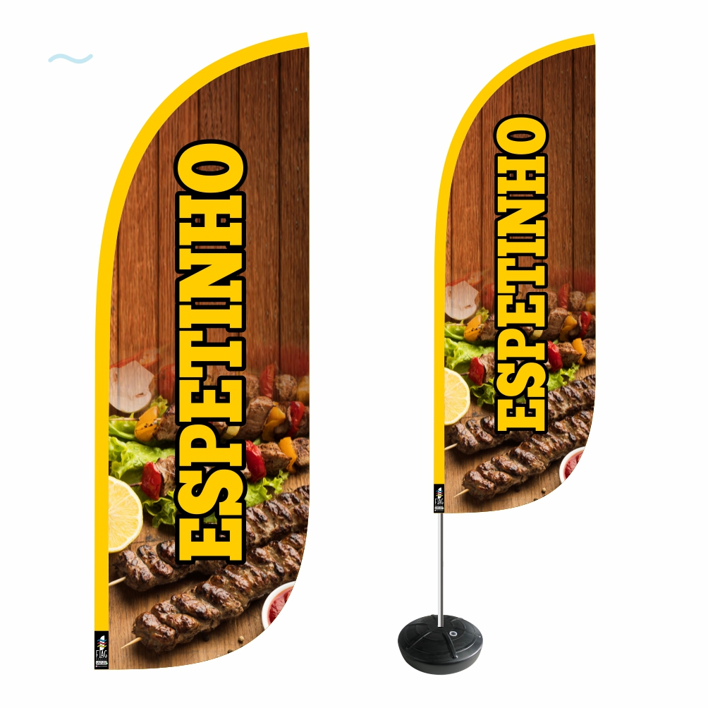 Wind Banner Espetinho Kit completo 2,7m Fly Flag Dupla Face ENVIO EM 24H em Oferta na Shopee