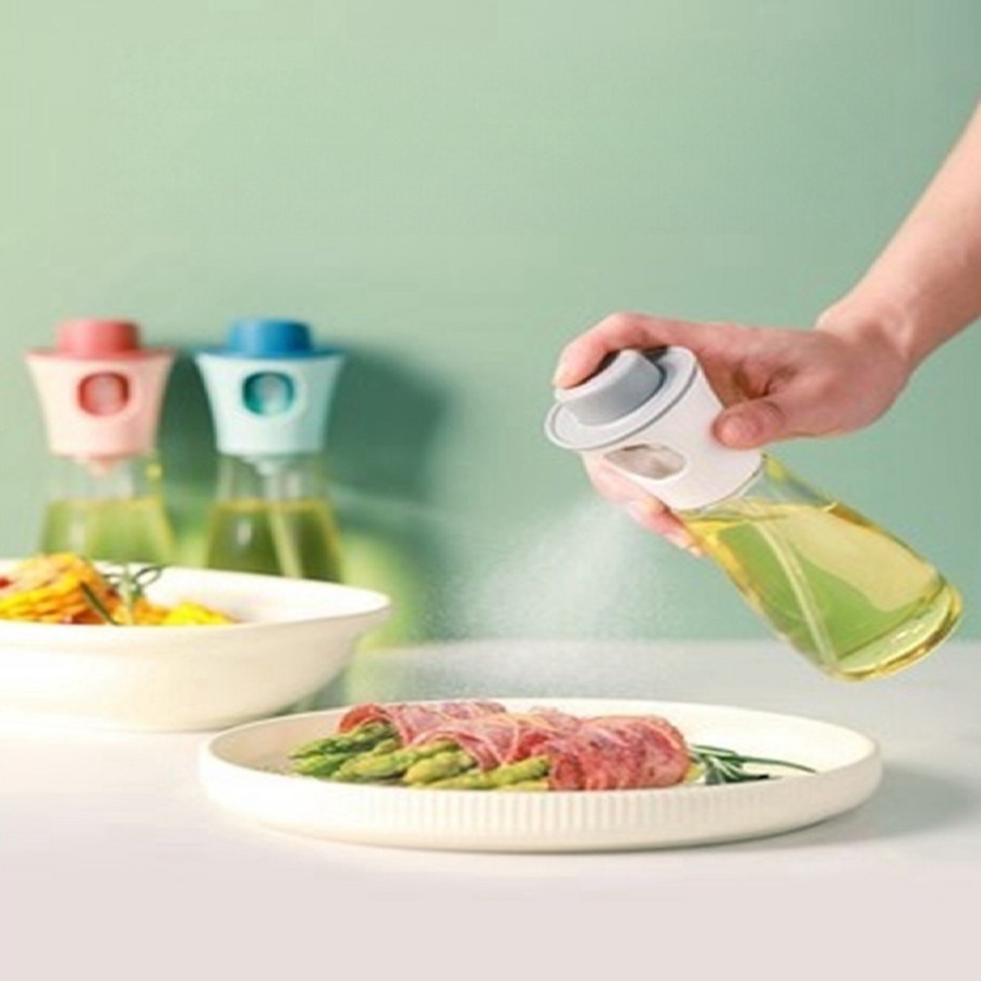 Borrifador Galheteiro Spray De Vidro Com Tampa De Plástico 180ml Para Óleo Azeite E Vinagre Dispenser Top Ùtil Multiuso