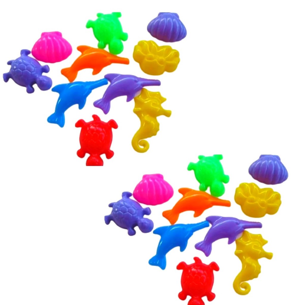 50 Mini Forminha de Brincar na Praia Areia Molde Kit Festa Lembrancinha Infantil