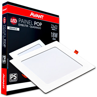 Plafon Quadrado Led Branco Frio Painel Bivolt Luminária Teto