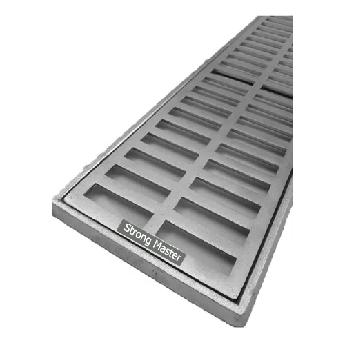 Ralo Linear Grelha de Alumínio 15x150cm + Suportel (3 peças 15x50cm)