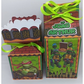 kit Festa Personalizada Tartaruga Ninja 40 unidades+20 Tags para Docinhos em Oferta na Shopee