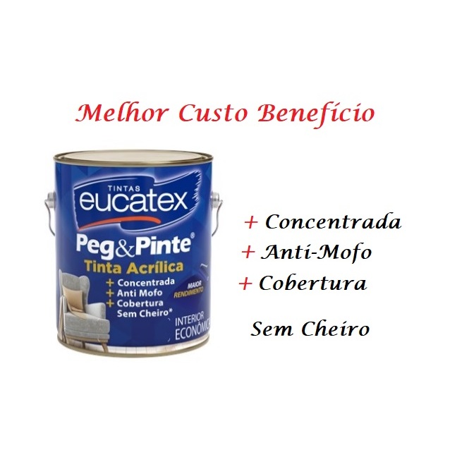 Tinta Latex Acrílica Sem Cheiro Peg & Pinte 3.6 litros