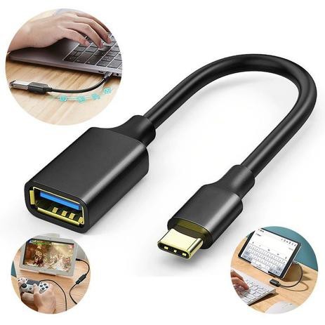 Cabo Adaptador Otg USB Fêmea x Tipo C MACHO Pendrive Usb 2,0 Celular