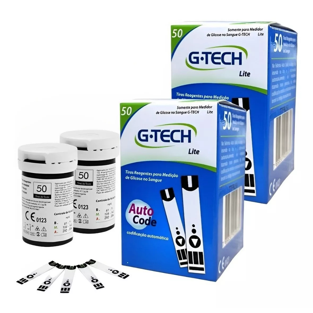 Tira Para Medir Glicose Gtech Lite 100 Un