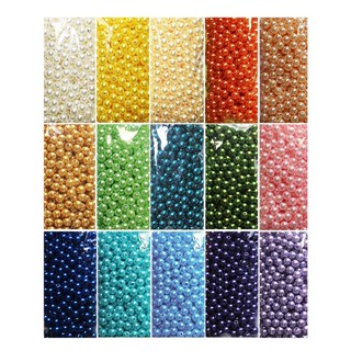 250 unidades perolas 8mm abs c/ furo passante- miçangas