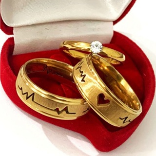 1 par Aliança 6mm de Casamento Moeda Antiga Banhada a Ouro 18k Coração VazadoBatimentos Cardíacos + caixa Namoro Coração em Oferta na Shopee