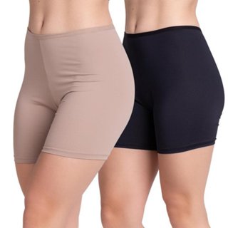 Kit 2 shortinho íntimo segunda pele feminino microfibra Romantic short ánagua liso para usar embaixo de vestido