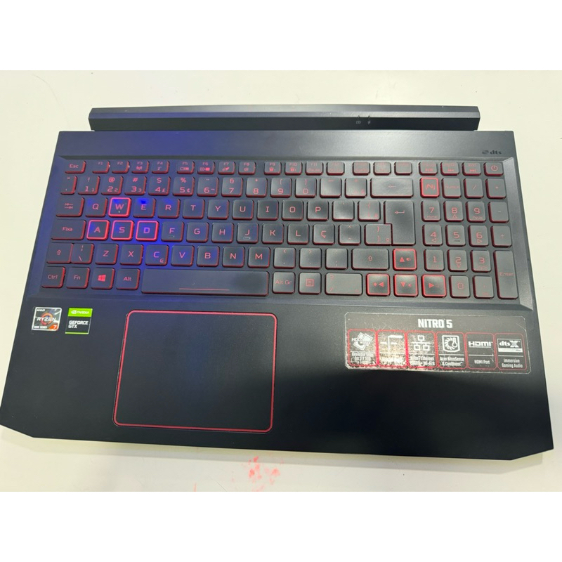 Carcaça Teclado Acer Nitro 5 AN515 44 original com led (retroiluminado)