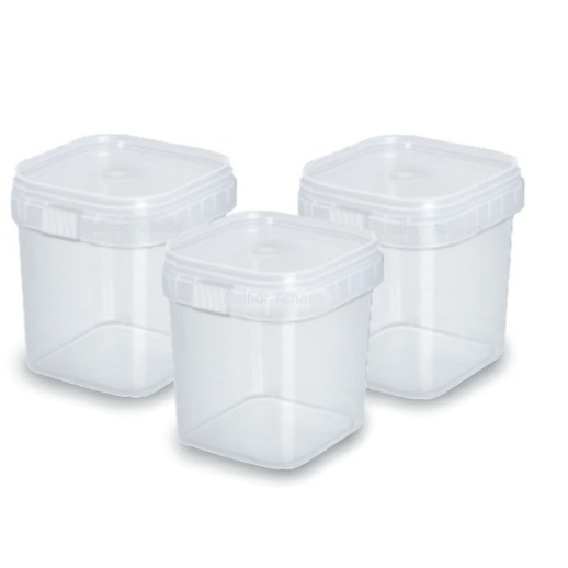 50un Pote Quadrado Com Lacre Bolo No Pote Descartável 220ml Wsplasticos Bolo Gourmet