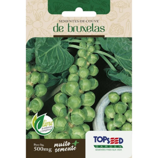 Semente De Couve-de-bruxelas Topseed Sem Agrotóxico - Envelope 500mg em Oferta na Shopee